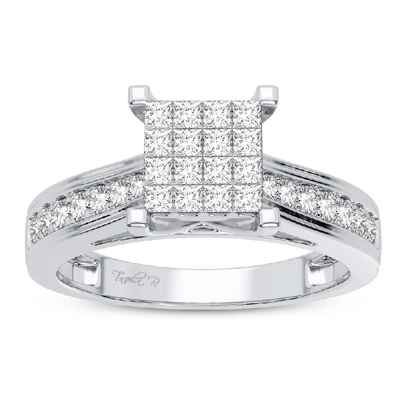 Unique Men's Wedding Ring-10K 0.42CT Diamond Ring