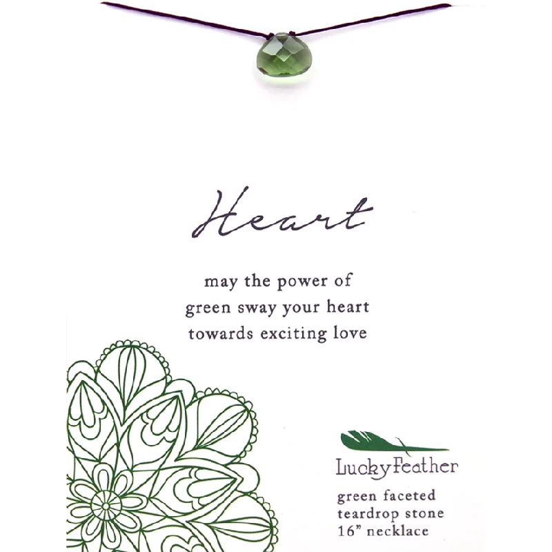 Dainty Pendant Necklace-Color Power Necklace - Green