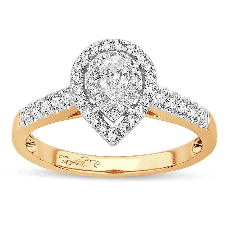 Simple Diamond Engagement Ring-14K 0.51CT Diamond Ring