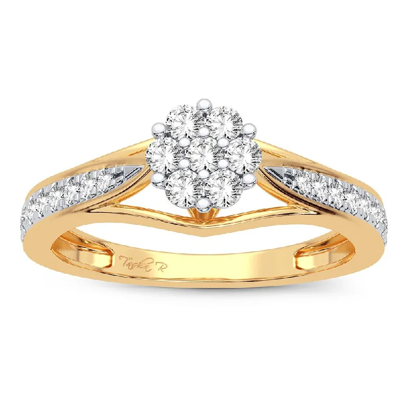 Unique Promise Ring-10K 0.25CT Diamond Ring