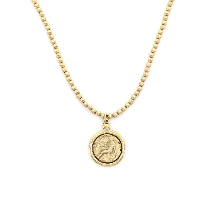 Personalized Birthstone Necklace-Goddess Necklace - Gold Eternity Stretch Necklace