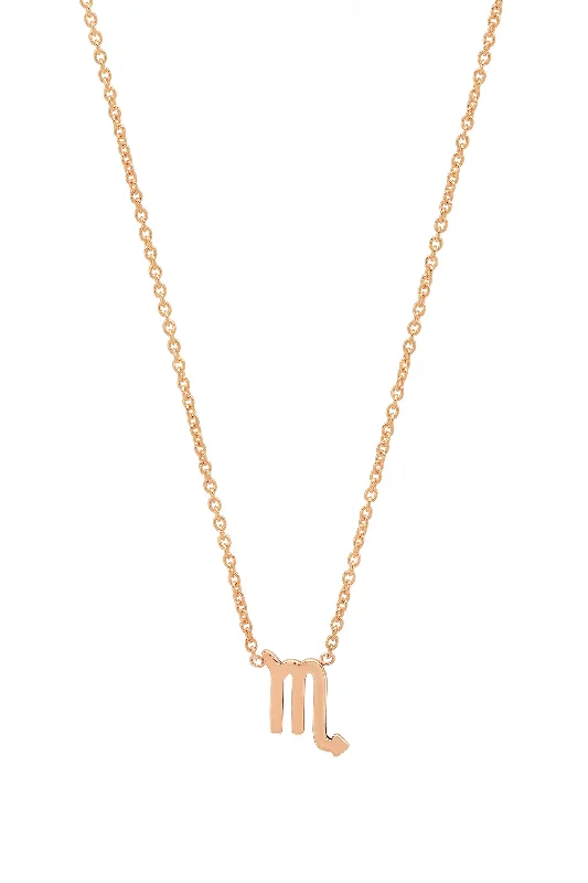 Handmade Gold Necklace-Rose Gold Scorpio Necklace