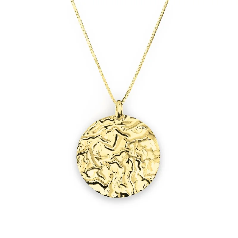 Unique Crystal Necklace-Lucky Coin Gold Plated Necklace