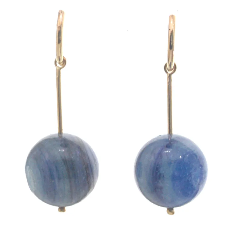 Stunning Wedding Earrings-Swingers Hooplet Earrings Kyanite