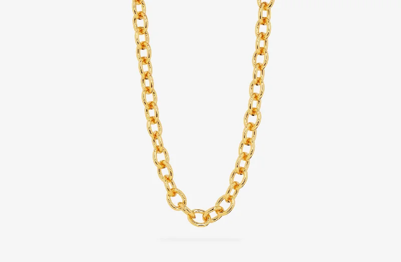 Heart Necklace with Diamonds-IX Luca 22K Gold Plated Necklace