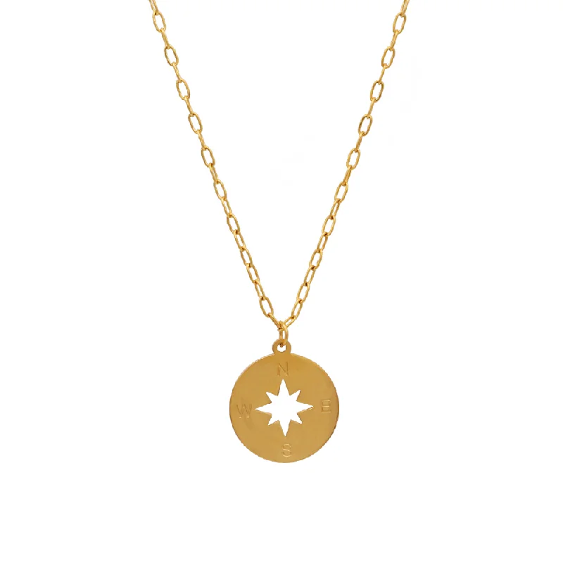 Fashionable Necklace for Women-The Gold Compass Necklace