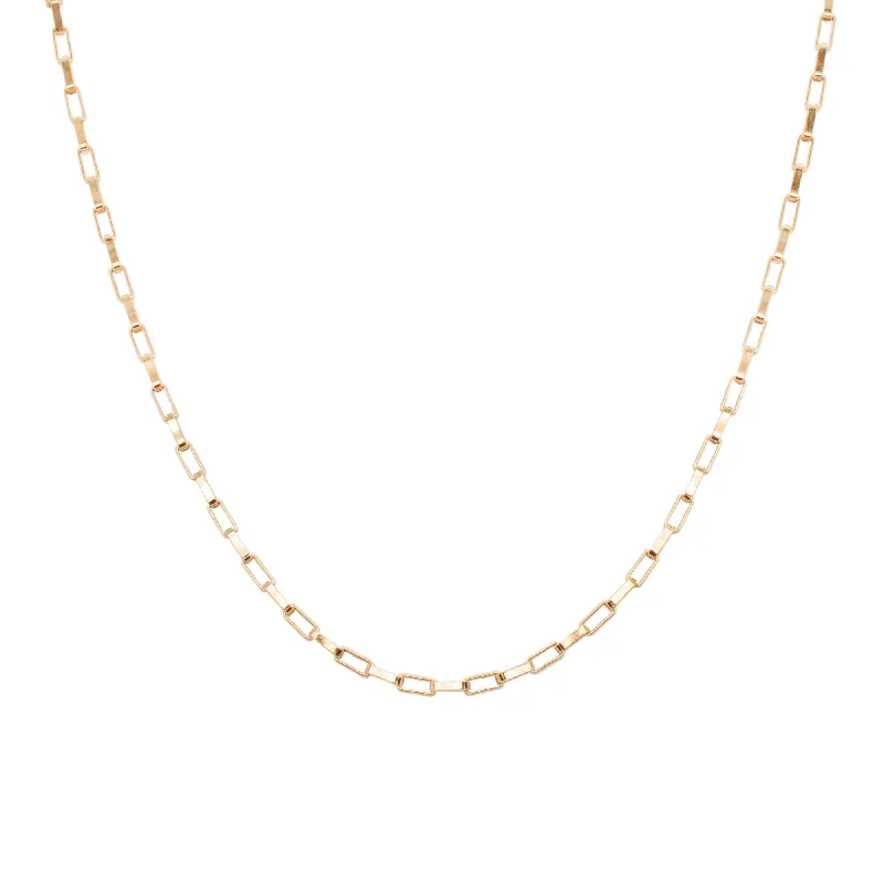 High-Quality Silver Necklace-Plain Gold Plated Necklace