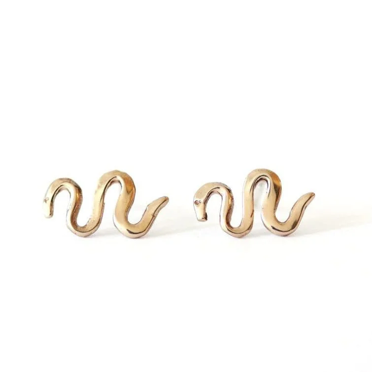 Elegant Drop Earrings-Serpent Earrings