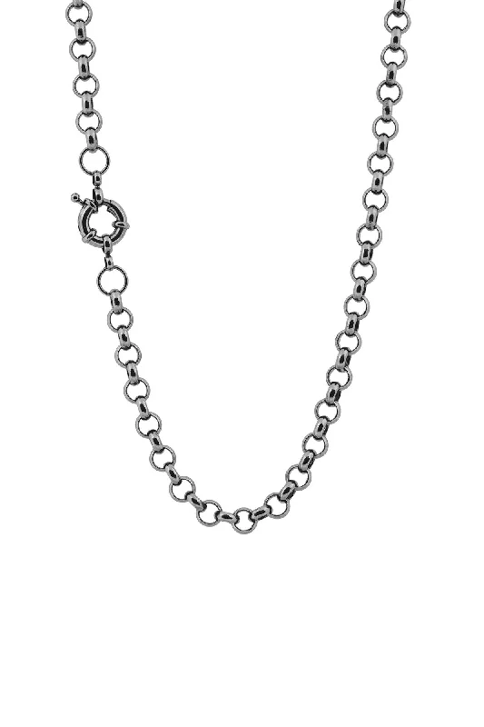 Gorgeous Gemstone Necklace-Link Chain Whitegoldplated Necklace