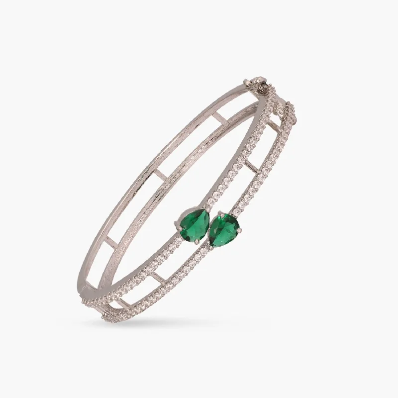 Personalized Birthstone Bracelet-Lahari Nakshatra CZ Green Bracelet