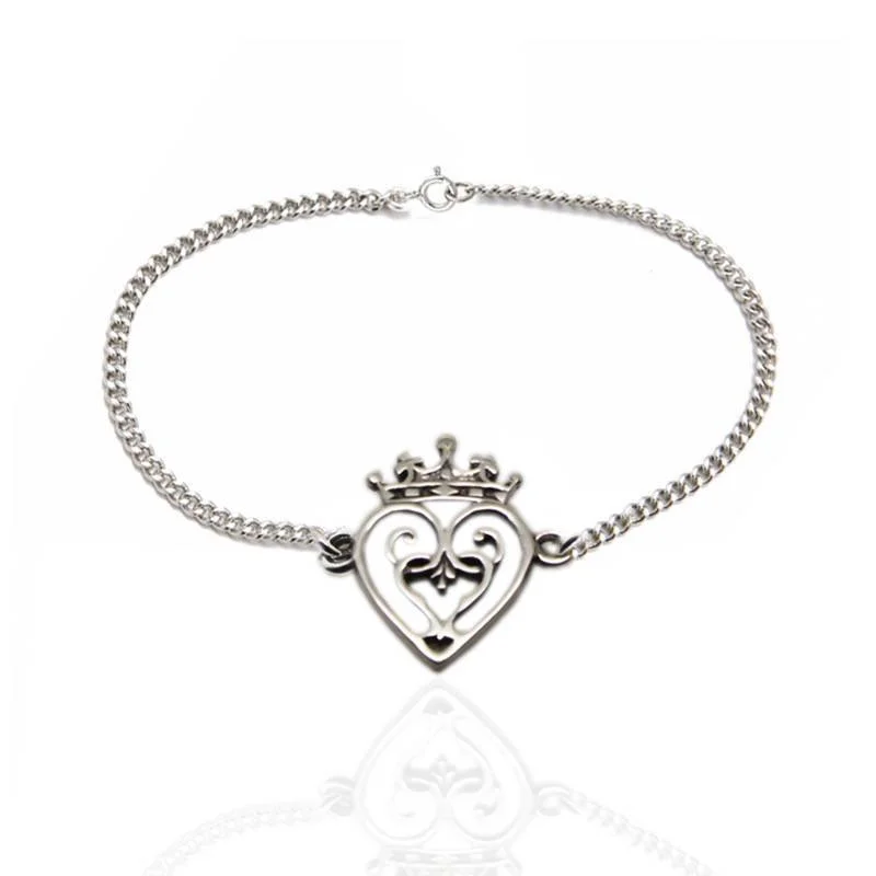 Customizable Silver Tennis Bracelet-Mary Queen of Scots Luckenbooth Bracelet in Silver