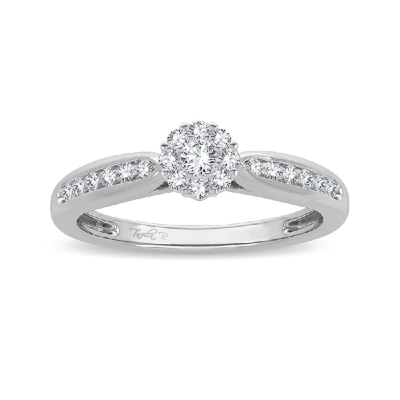 Silver Ring for Women-14k 0.25CT Diamond RING