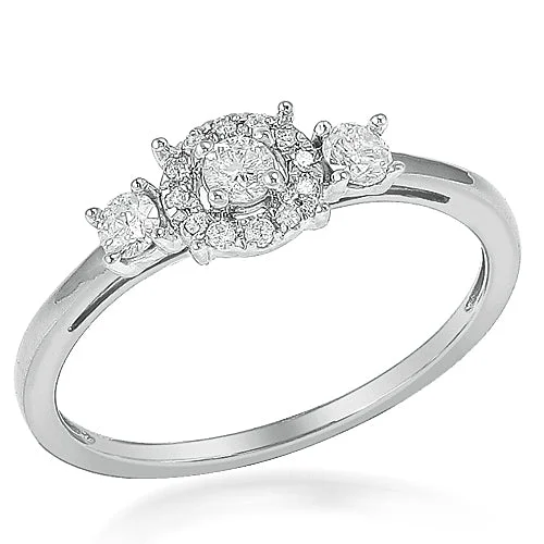 Large Engagement Ring-10KW 0.28CTW DIAMOND PROMISE RING