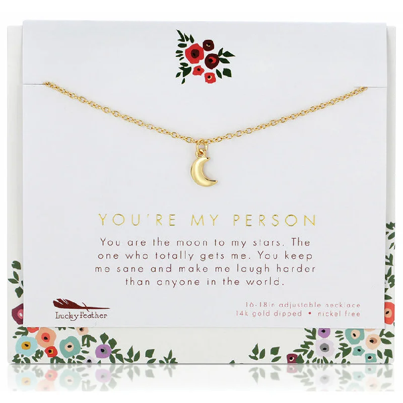 Heart Shaped Necklace-You're My Person - Necklace & Card