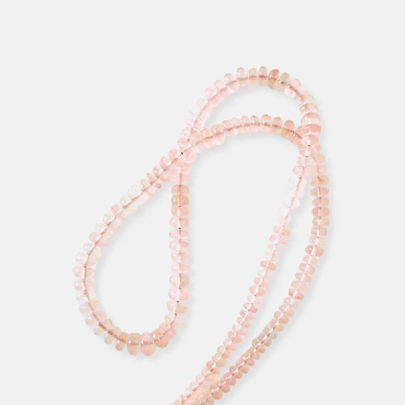 Colorful Beaded Necklace-Rose Quartz Bead Necklace