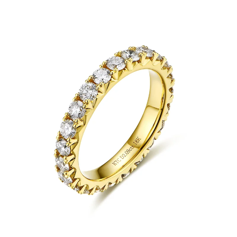 Customizable Birthstone Ring-Classic Diamond Eternity Ring