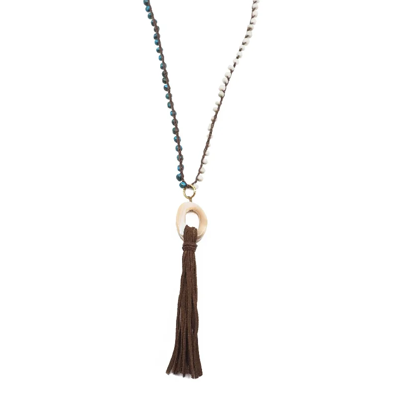 Layered Necklace for Women-The Victoria Beaded Tassel Necklace