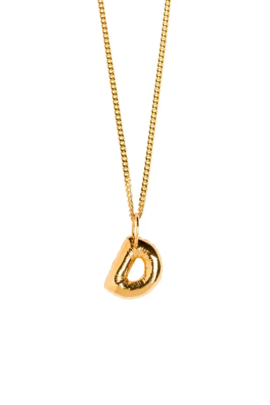 Chic Chain Necklace-Letter D Gold Plated Necklace