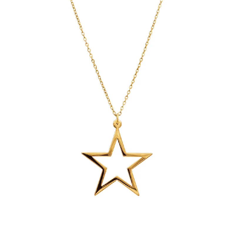 Trendy Wedding Necklace-The Lucky Star Gold Necklace