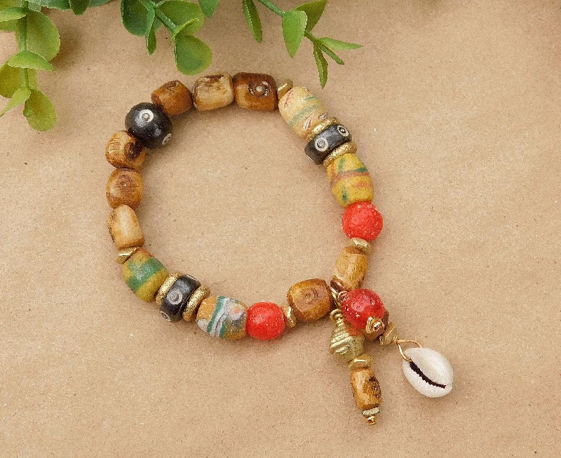 Customized Charm Bracelet-Mixed Media AfroBoho Bracelet