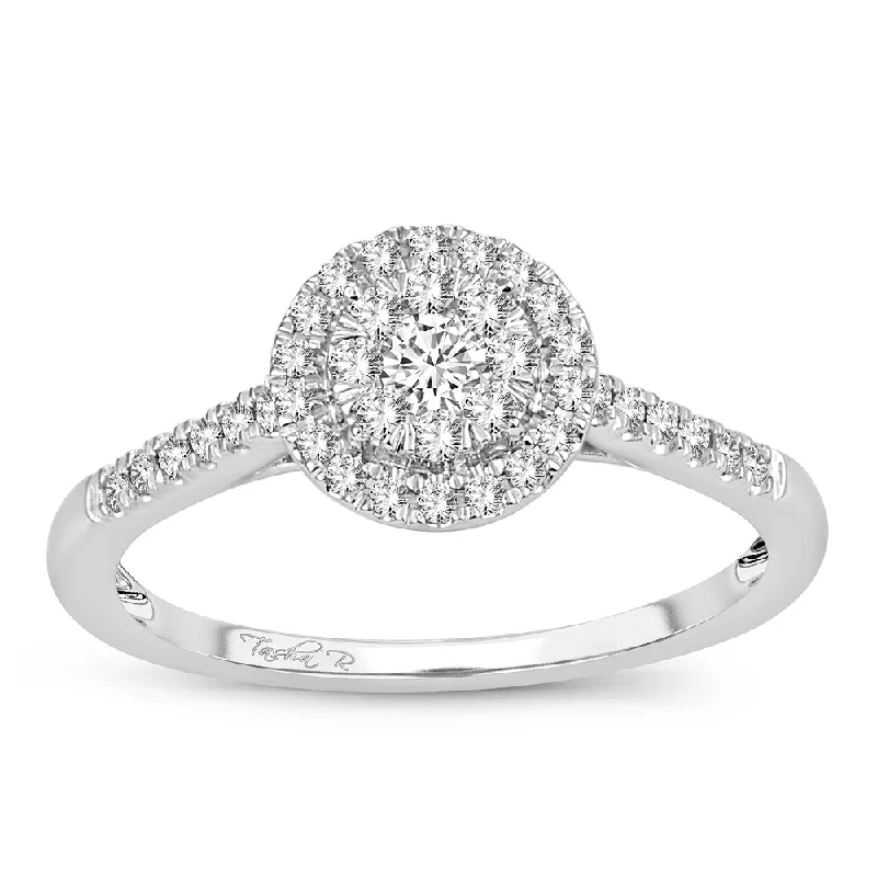 Personalized Diamond Engagement Ring-14K 0.33CT Diamond ring