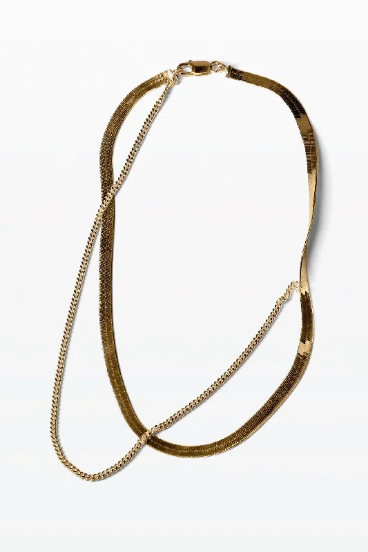 Elegant Drop Necklace-Summa 02 18K Gold Plated Necklace