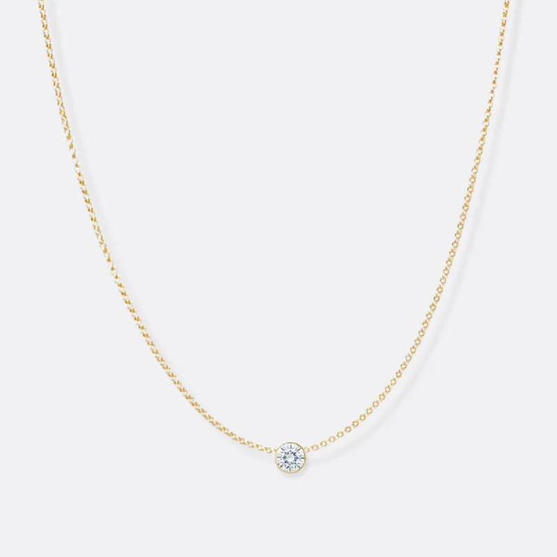 Stunning Crystal Necklace-The 3/8 ct Diamond Solitare Necklace