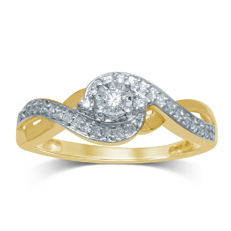 Trendy Wedding Band Set-14K 0.25 CT  Diamond  RING