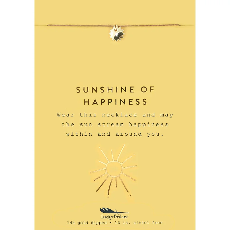 Layered Necklace for Women-Sunshine of Happiness - Gold Sun Necklace