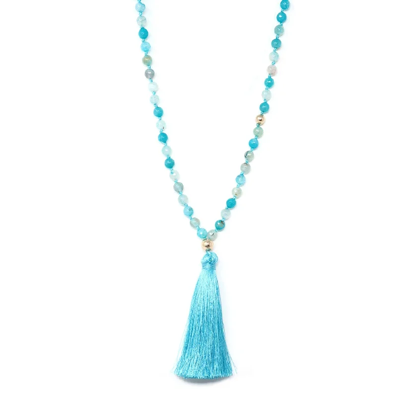 Simple Crystal Necklace-The Tassel Play Necklace