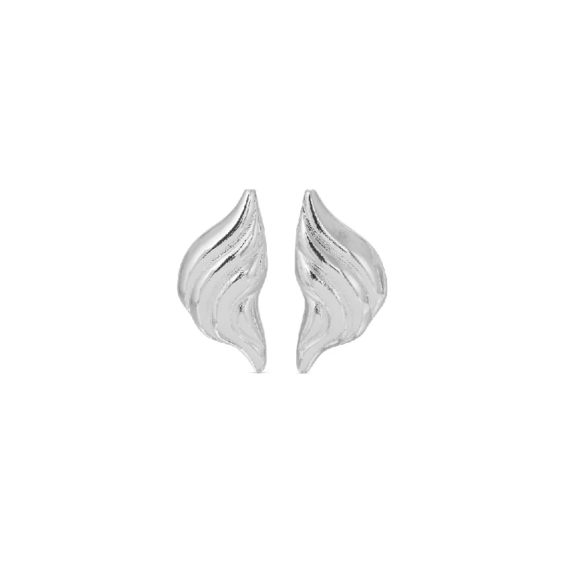 Elegant Jewelry Earrings-CROISSANT SILVER