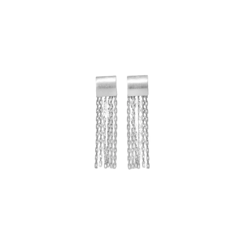 Fashionable Stud Earrings-SLING SILVER