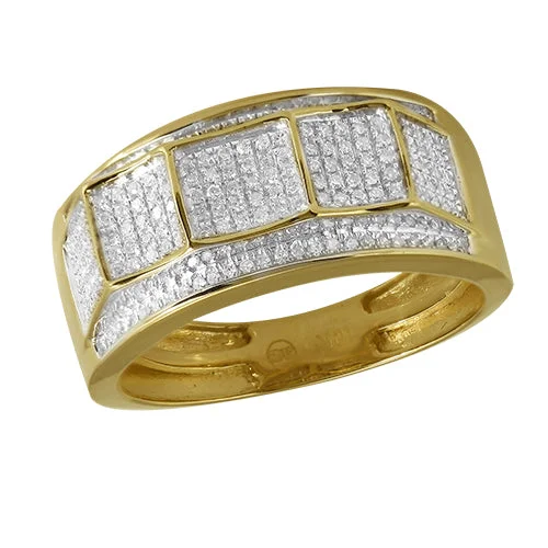 Unique Gold Engagement Ring-10KY 0.45CTW DIAMOND MENS RING