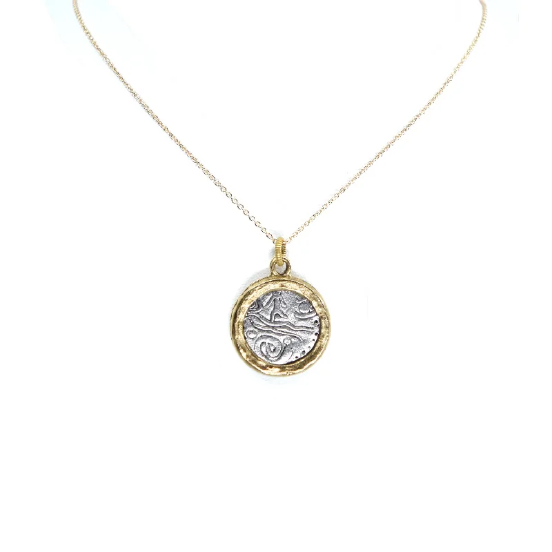 Trendy Necklace for Teens-Neptune Coin Necklace