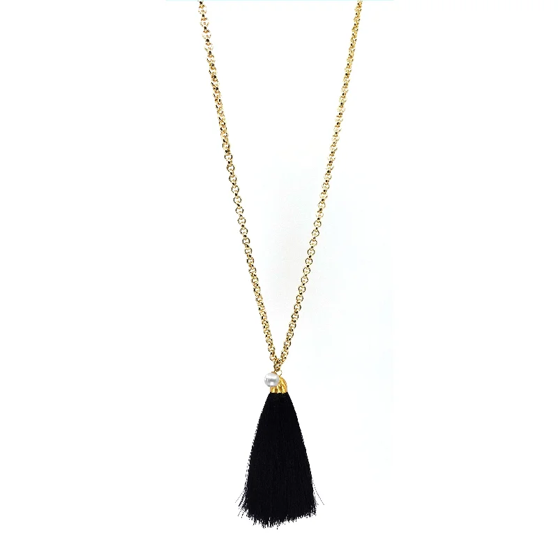 Long Gold Necklace-Tassel Chain Necklace