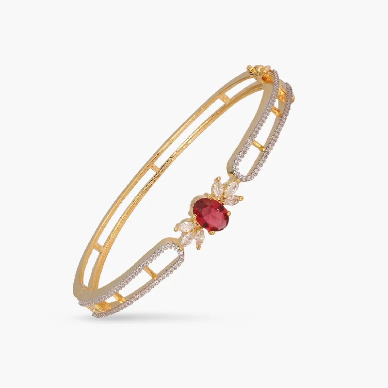 Custom Name Bracelet-Astra Nakshatra CZ Red Bracelet