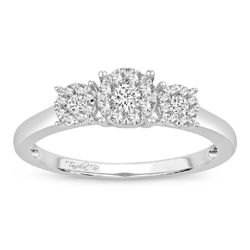 Custom Engagement Ring for Bride-14K 0.33CT PR/CT Diamond RING.