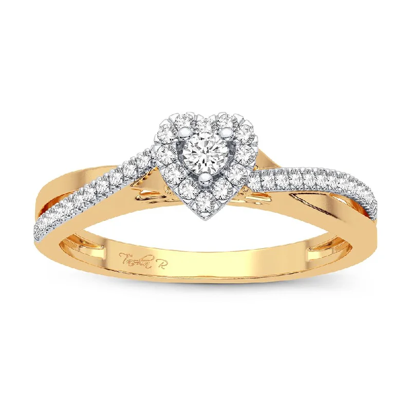 Custom Wedding Ring Set-14K 0.20CT Diamond Ring