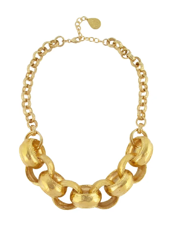 Dainty Gold Necklace-Gold Thick Link Chain Necklace