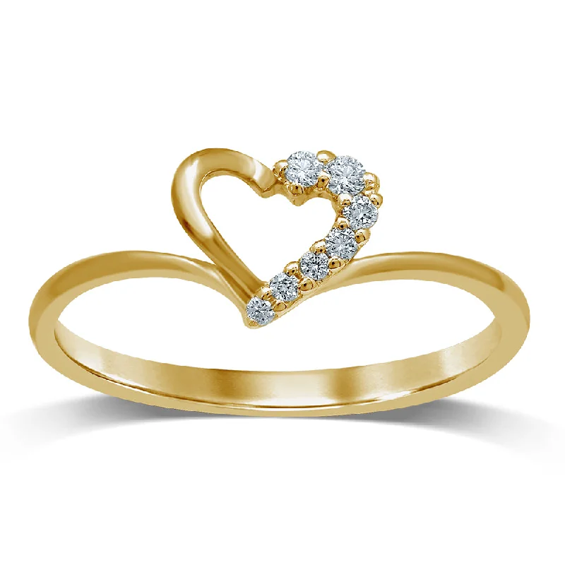 Luxury Gold Wedding Ring-14K 0.07CT Diamond RING