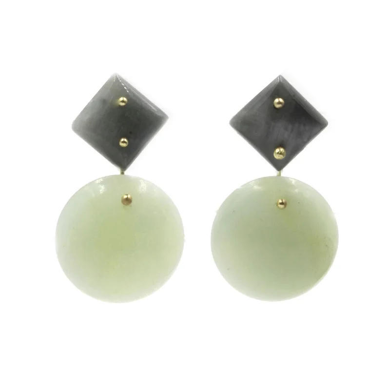 Wedding Jewelry Earrings-Mobile Earrings Chrysoberyl Jade