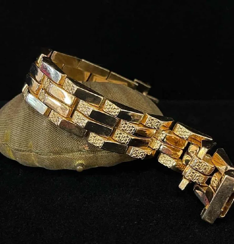 Luxury Adjustable Bracelet for Women-1960s Modernist Italian Geometric Bracelet