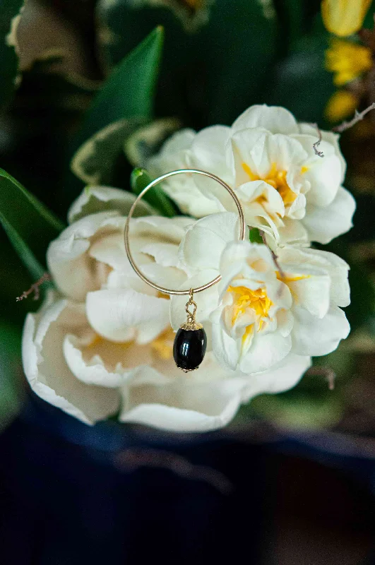 Large Pendant Necklace-Obsidian Adonis Charm