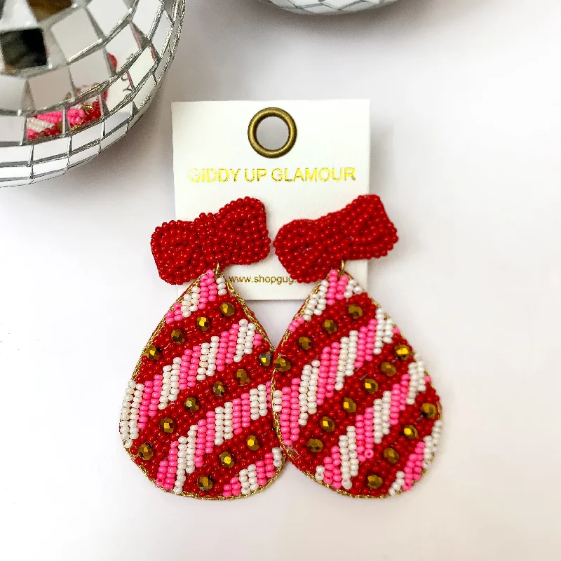 Beaded Earrings for Weddings-Festive Multi-Colored Ornament Earrings