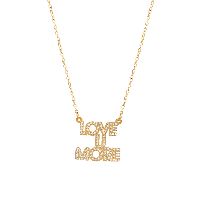 High-Quality Silver Necklace-The Love U More Gold Stacked Necklace Bling