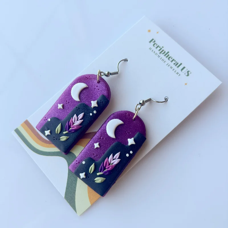 Casual Earrings for Women-LAVENDER STAIR ARCHES EARRINGS