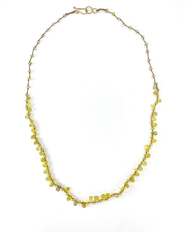 Customizable Wedding Necklace-Lena Skadegard Yellow Sapphire Necklace