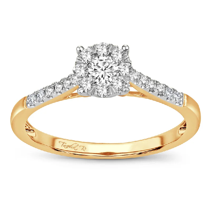 Elegant Platinum Wedding Band-14K 0.35CT Diamond ring