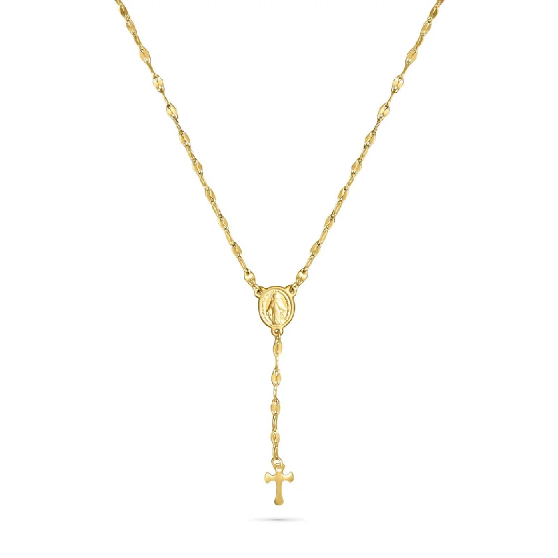 Classic Wedding Necklace-Long Religious Pendant Necklace