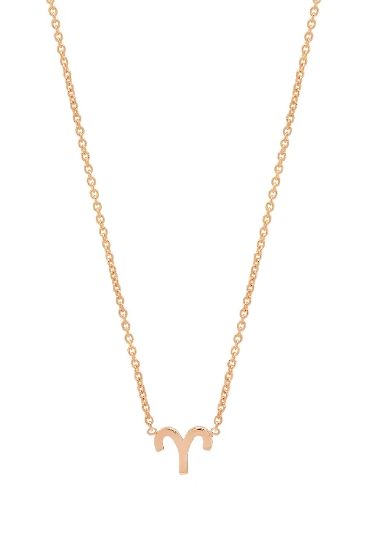 Sparkling Crystal Necklace-Rose Gold Aries Necklace